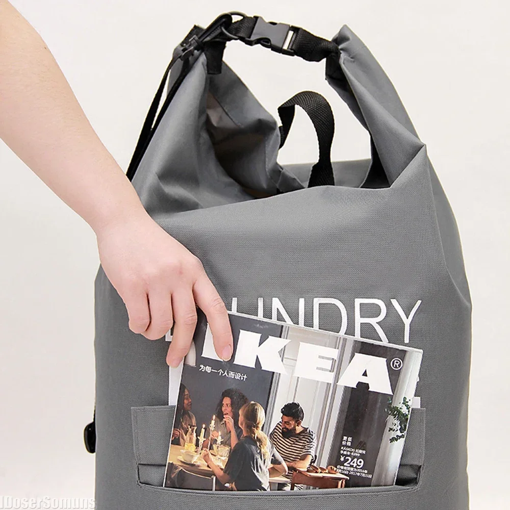 Сумка для стирки 70 л корзина большой емкости рюкзак с регулируемыми плечевыми