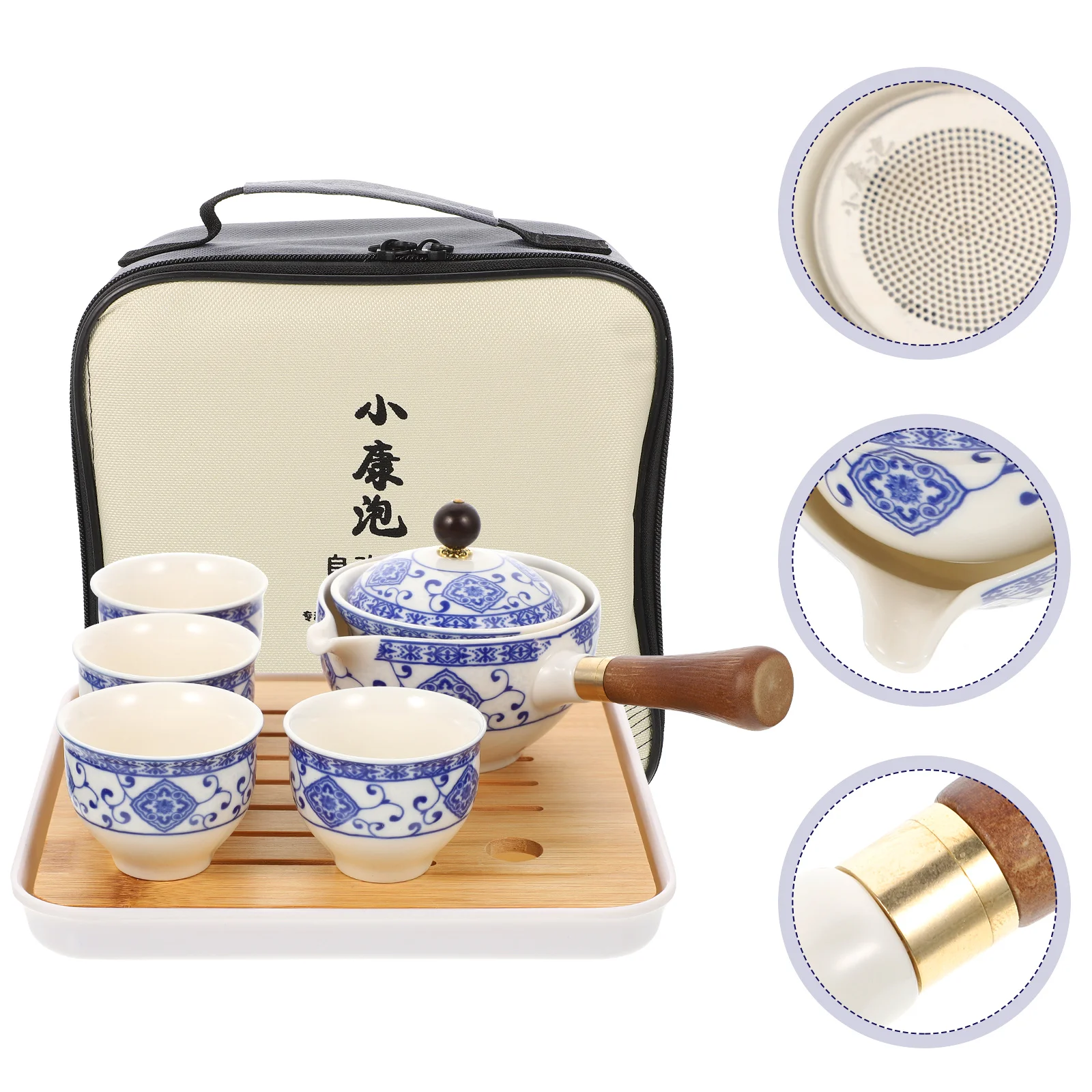 

1 Set Loose Leaf Rotating Tea Pot Tea Set For Ceramic Teacup Home Tea Set for Office Outdoor Home
