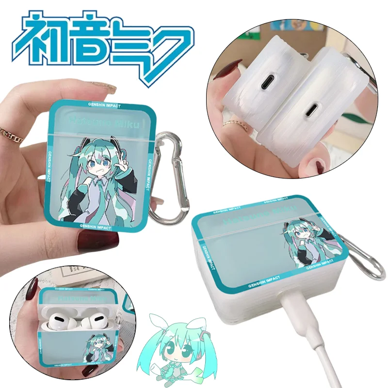 Защитный чехол Hatsune Miku для наушников AirPods 1/2 3 Pro Kawaii