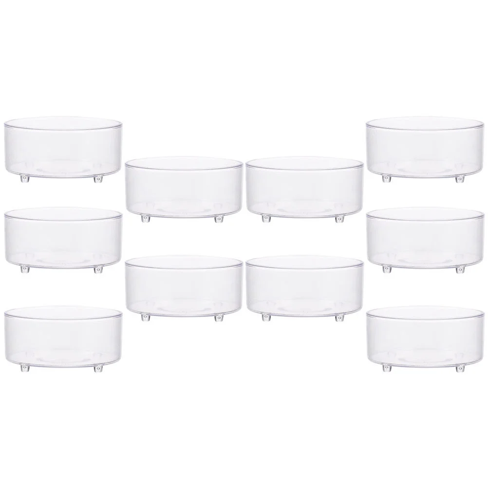 

10 Pcs Turtle Water Bowl Feeding Tray Reptile Container Tortoise Food Dish Animal Plate Decorative Pet Supply Acrylic