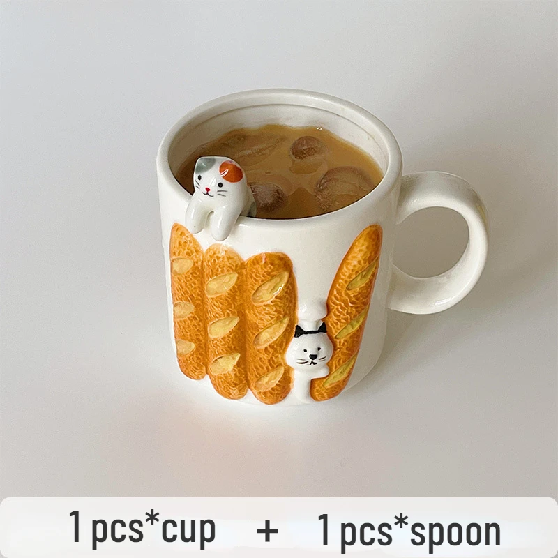 

Японские Мультяшные керамические кофейные чашки, чашка с милым котом, индивидуальный подарок, домашние Мультяшные, кавайные, на завтрак, кружки для молока и овса
