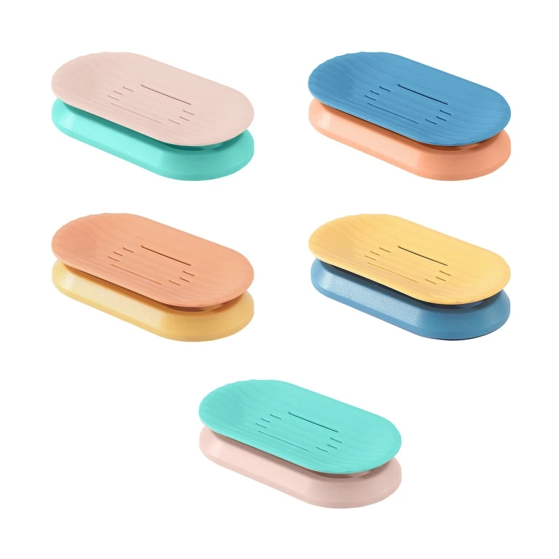 

Soap Box with Drain Holder Detachable Easy Cleaning Hole Free Square for Home Kitchen Bathroom Shower Bathing 53CA