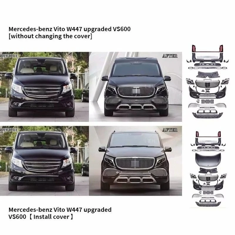 Фото Комплект для тюнинга кузова Mercedes-Benz Vito W447: обновленный обвес 18 VS600 AMG, восстановленные автозапчасти №4