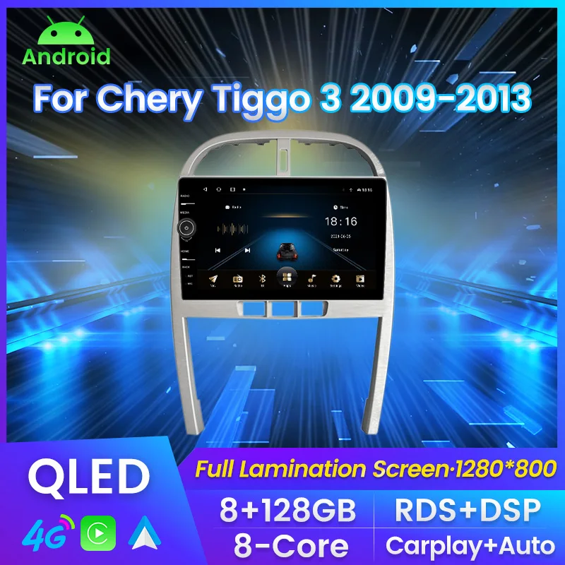 

MLOVELIN QLED экран 4G LTE Wifi Android11 для Chery Tiggo 3 2009 2010 2011 2012 2013 без dvd 2 din двойная Din Android автомобильная стереосистема