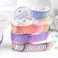 100pcsroll macaron color washi tape stickers cute heart shaped mark sticker masking tape journal decor material art supplies