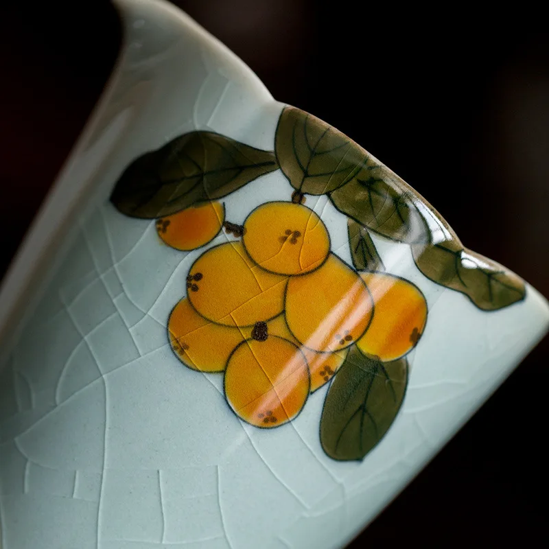 Чайная чашка с ручной росписью Loquat Fair керамический чайный диспенсер для льда и