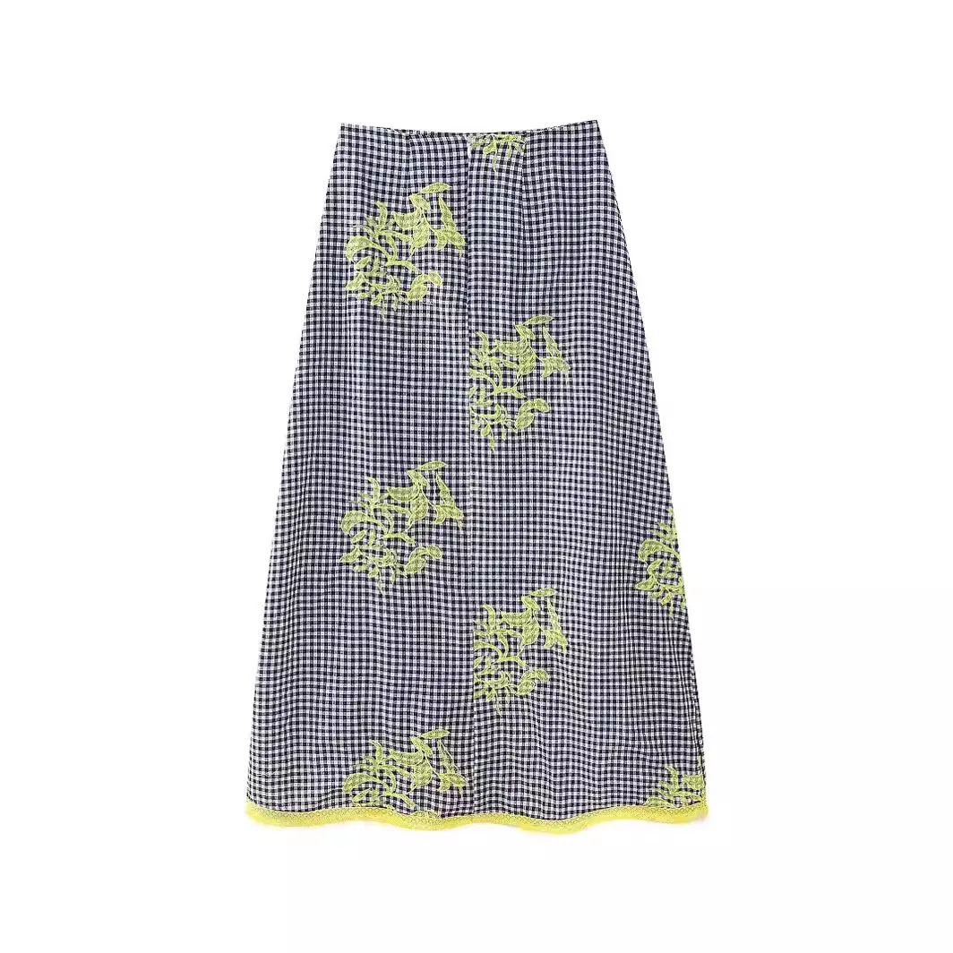 Фото Топ без рукавов с открытой спиной и лямкой на шее, состоящий из двух частей, женский летний костюм с юбкой с принтом и юбкой со средней талией, новый модный костюм №2