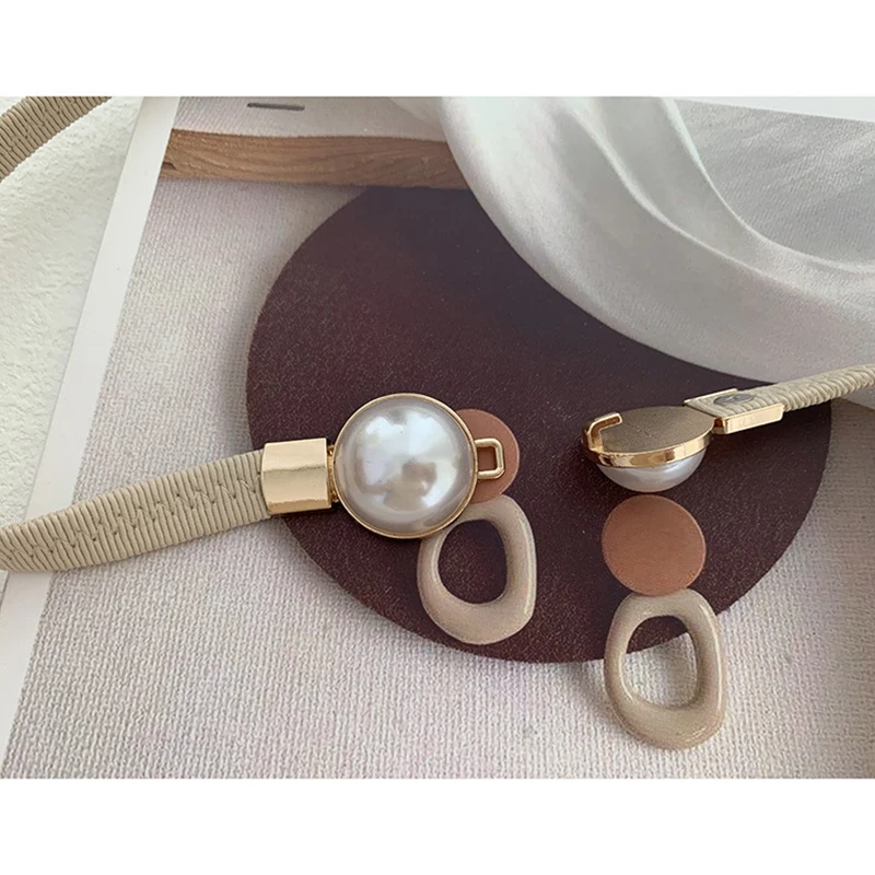 Ремень тонкий женский модный декоративный пояс из искусственной кожи с