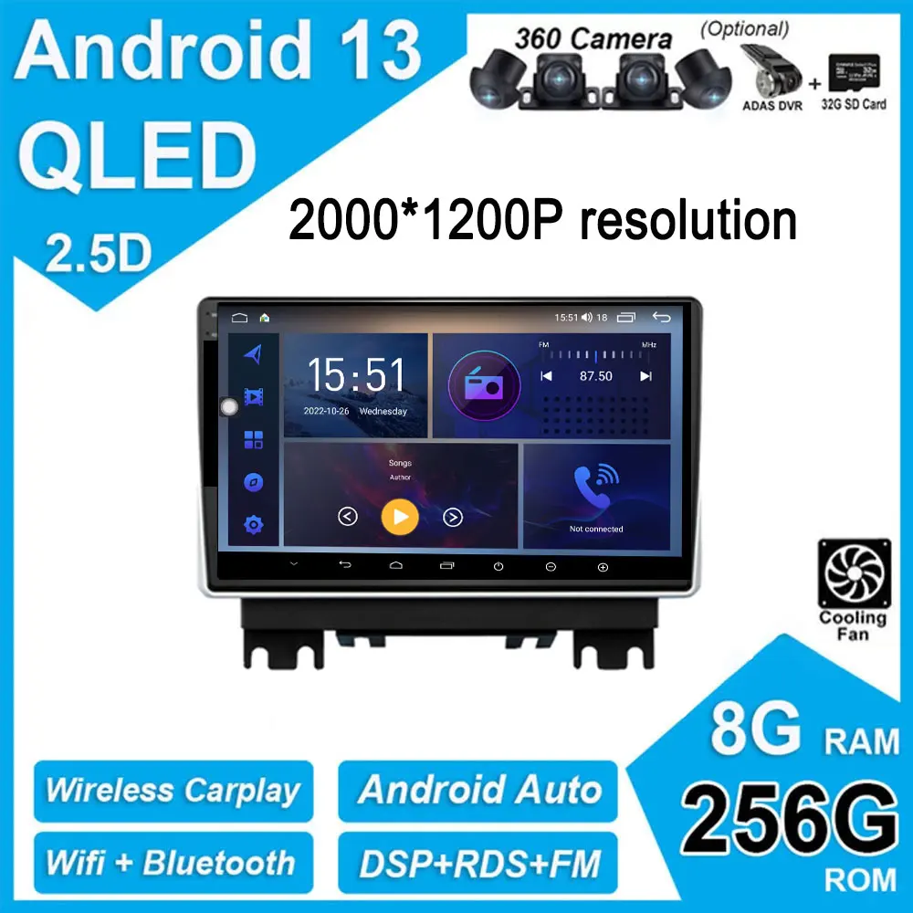 

IPS QLED Android 13 For Chana Changan Hunter F70 2019-2022 Car Radio Video Multimedia Carplay Navigation GPS Stereo Screen