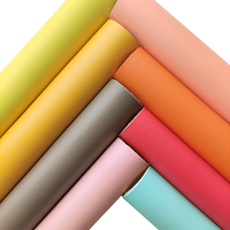

Solid Matte Color Embossed Faux Leather Fabric for Making Shoe/Bag/DIY Accessories/Handbag