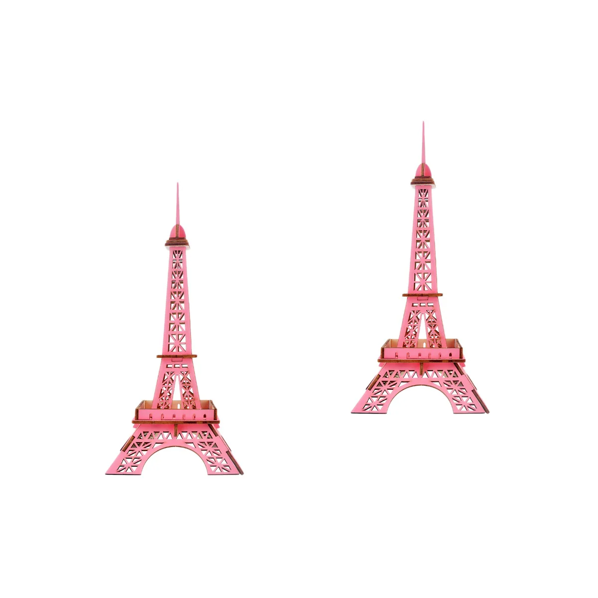 

2pcs 3D Wooden Eiffel Tower Puzzle Educational Board Toy DIY Funny Jigsaw for Kids Children (Red)