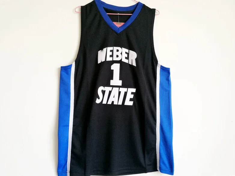 

Weber State #1 Damian Lillard Basketball Jersey With Double Stitching