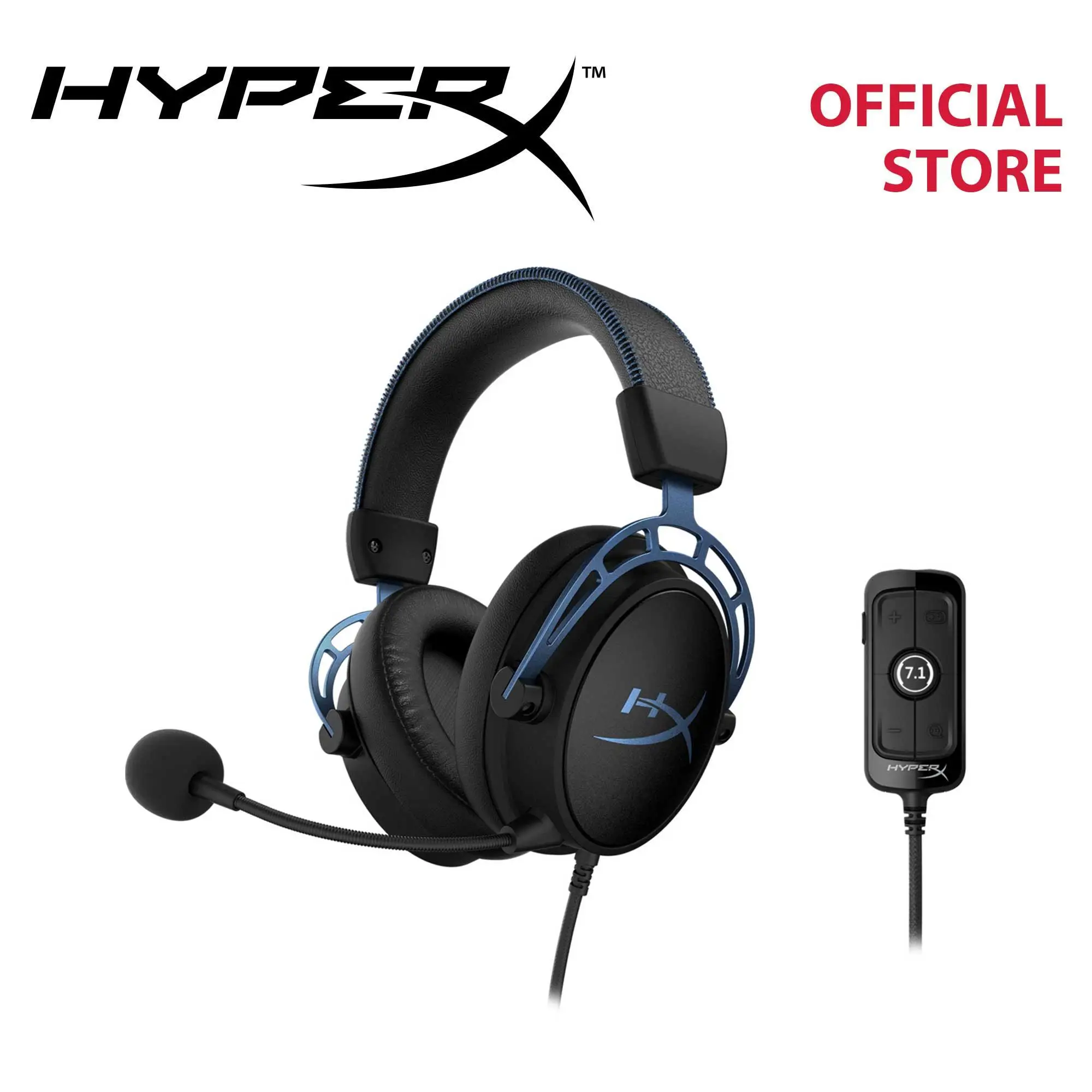 

HyperX Cloud Alpha S USB Gaming Headset with 7.1 Surround Sound for PC (HX-HSCAS-BL/WW / 4P5L3AA)