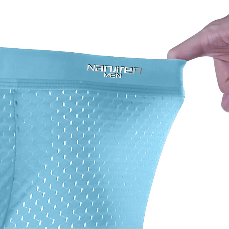 Man Underpants Men's Panties Ice Mesh Breathable Sexy Boxers Hombre Underwear Male Bamboo Ventilate Boxer Shorts Wholesale Lots