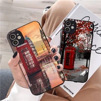 london phone booth phone case for iphone 12 11 13 7 8 6 s plus x xs xr pro max mini shell