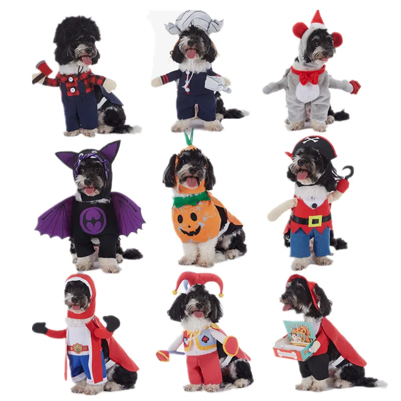 

Хэллоуин, Рождество, одежда для собак, тыква, летучая мышь, пират, косплей, Забавный костюм для собак, щенок, кошка, одежда, фестиваль, наряды, костюм
