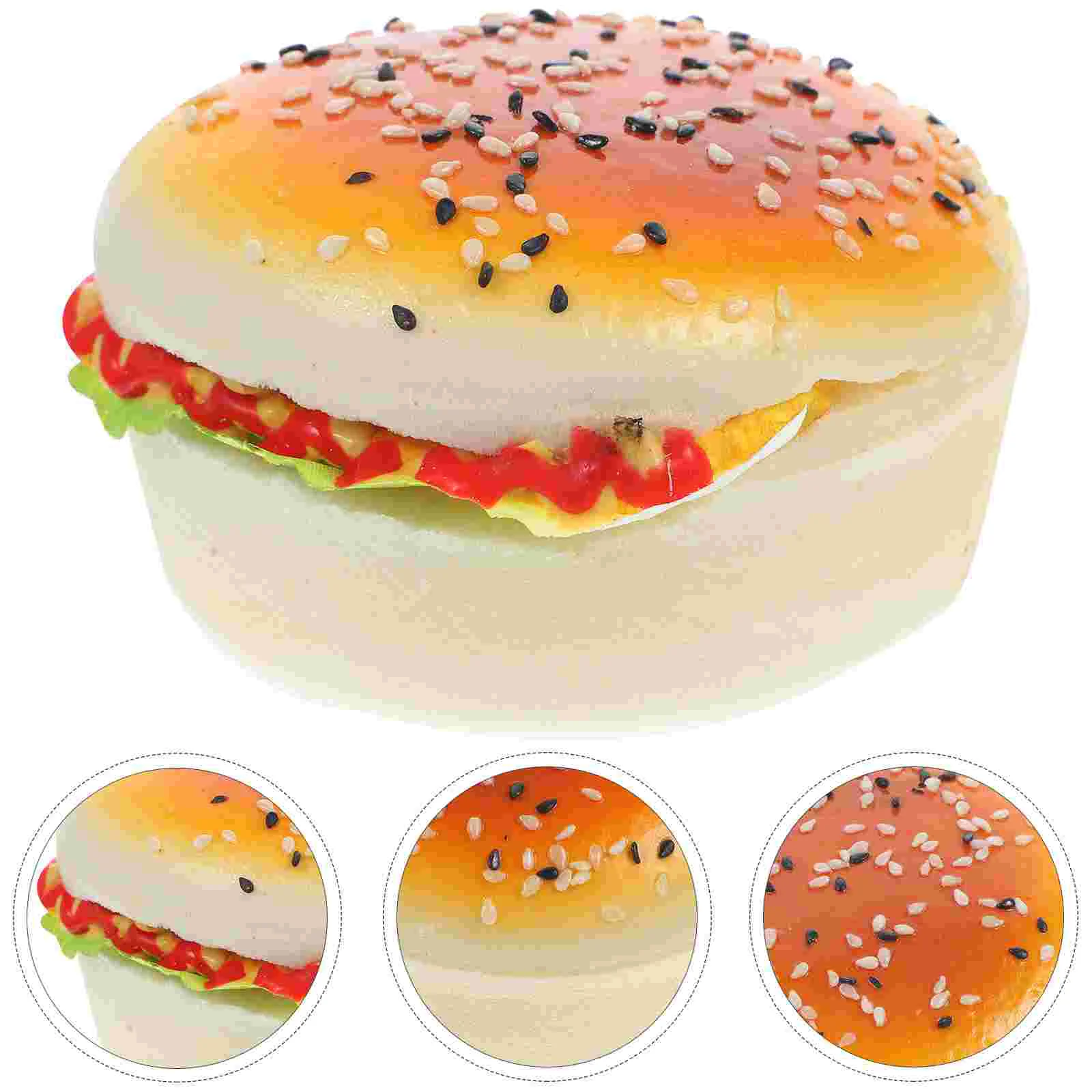 

Fake Model Bread Toy Simulation Artificial Pretend Models Burger Kids Play French Fidget Sensory Squeeze Imitation Bakery Photo