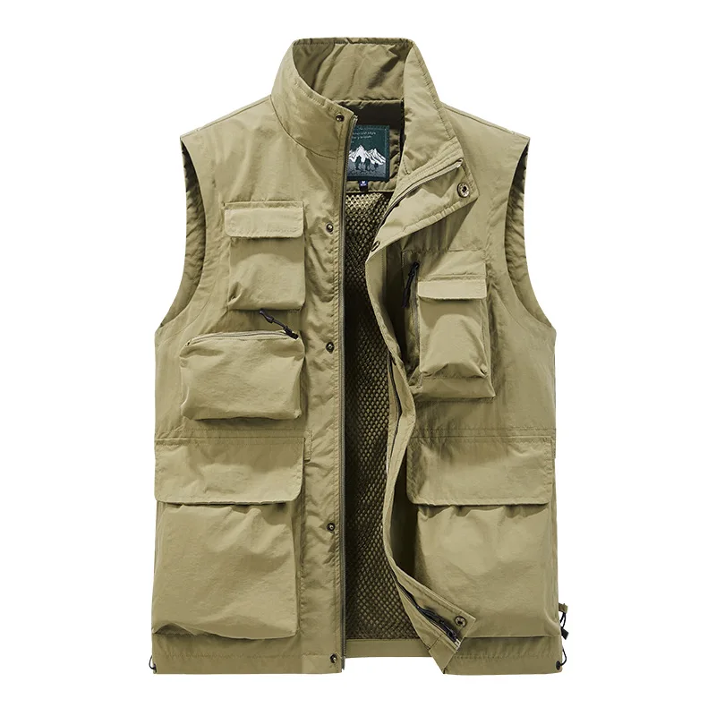 

M-5XL Mens Outdoor Vests 2022 Multi-pocket Hiking Camping Photography Vest Fish Vest Waterproof Breathable Waistcoat Plus size