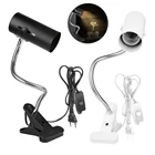 360 градусов вращение свет для рептилии держатель рыбы аквариуме для черепах, отопительные E27 лампа с одним разъемом Clip-on лампы со светодиодной лампы с клипсой