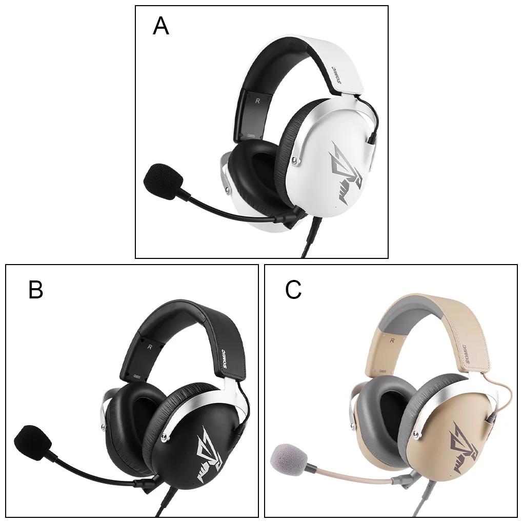 

Somic Wired Headphone Professional Reusable Colorful USB 3.5mm Multi-mode Home Gaming Headset Accessories Coffee
