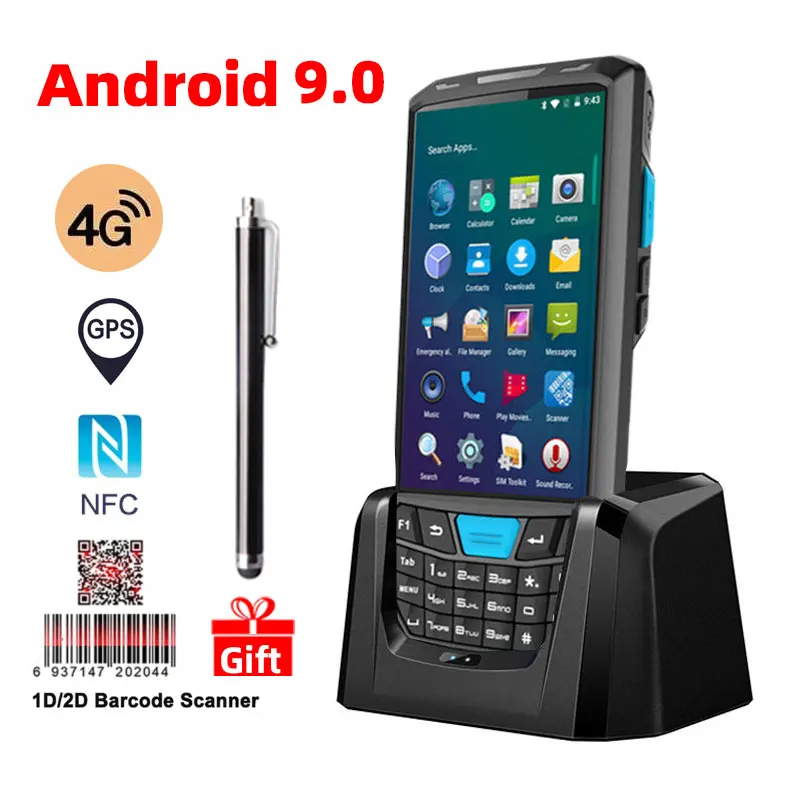 Android 9,0 PDA Прочный портативный терминальный PDA сборщик данных Honeywell 1D 2D QR сканер штрих-кода инвентарь беспроводной 4G GPS POS PDA