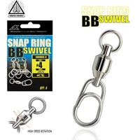 wh new arrival pike fishing accessories connector pin bearing rolling swivel stainless steel snap fishhook lure swivels tackle