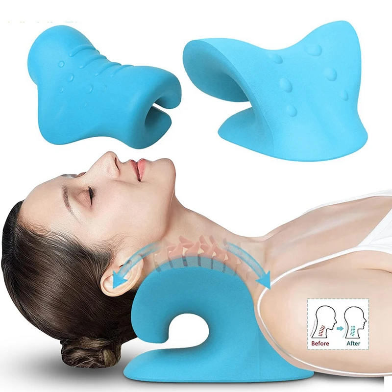 

Ортопедическая подушка для шеи, массажер с эффектом памяти, хиропрактика, для снятия боли и выравнивания позвоночника, 2 шт.