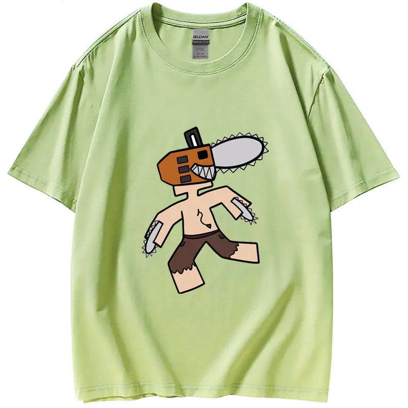 

Chainsan Man Casual Trend Fashion Summer Men's and Women's Short Sleeve T-shirt