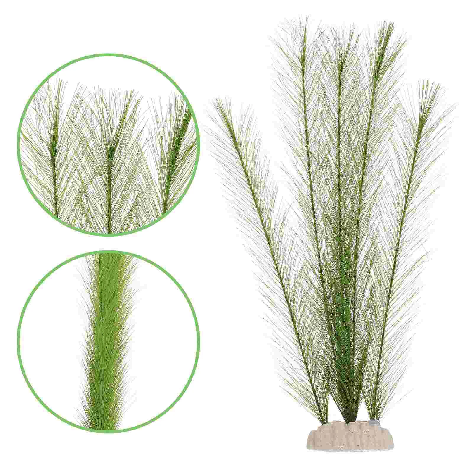 

Aquariumfishtank Artificial Silk Decorations Fakedecor Decoration Grass Betta Ornament Live Accessories Underwater Holder Office
