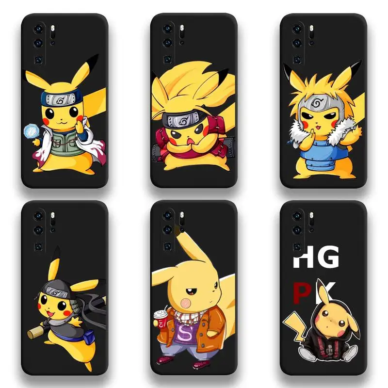 

Anime Pokemon Naruto Pikachu Phone Case For Huawei P20 P30 P40 lite E Pro Mate 40 30 20 Pro P Smart 2020