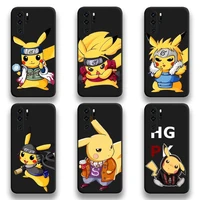 anime pokemon naruto pikachu phone case for huawei p20 p30 p40 lite e pro mate 40 30 20 pro p smart 2020