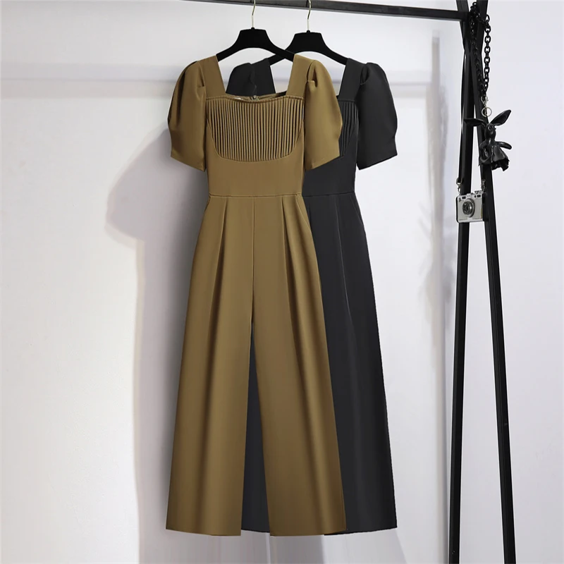 Женский офисный комбинезон с квадратным вырезом милые облегающие комбинезоны