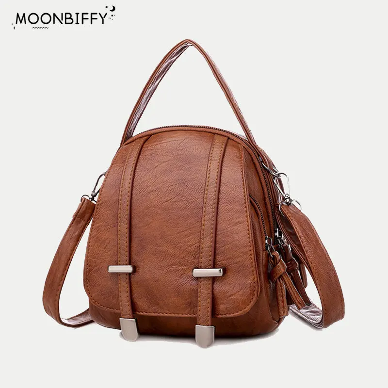 

Модные Винтажные Сумки через плечо для женщин, дамская сумочка из искусственной кожи в стиле ретро, маленький кошелек на молнии с карманами