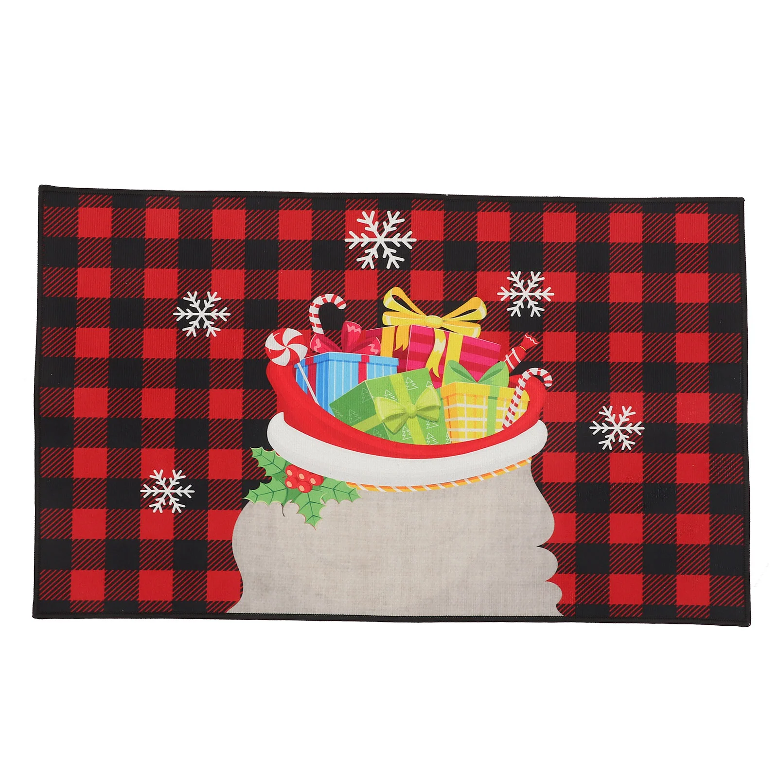 

Christmas Mat Rugs Welcome Matsbath Rug Plaid Door Kitchen Entrance Bathroom Holiday Shower Decorations