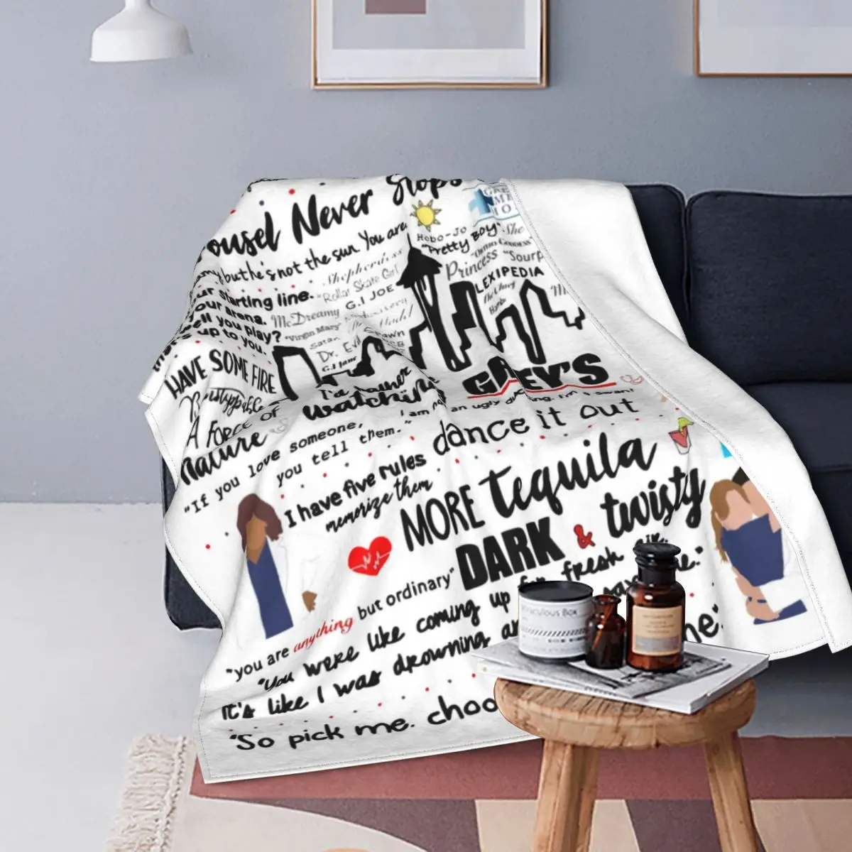 

Фланелевое Одеяло серая Анатомия Цитата ТВ-шоу драма популярная драма Джексон Авери одеяло для дома спальни супермягкий коврик для кровати