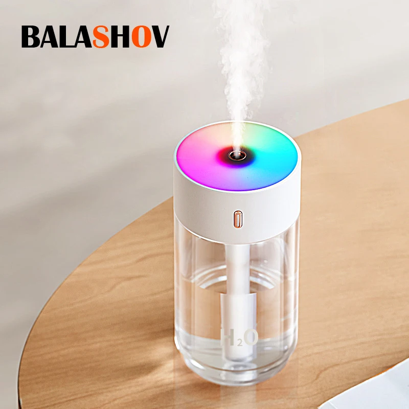 

280mL Portable Air Humidifier USB Rechargeable Sprayer with Colorful LED Light for Home Car Office Aromatherapy Sprayer Diffuser