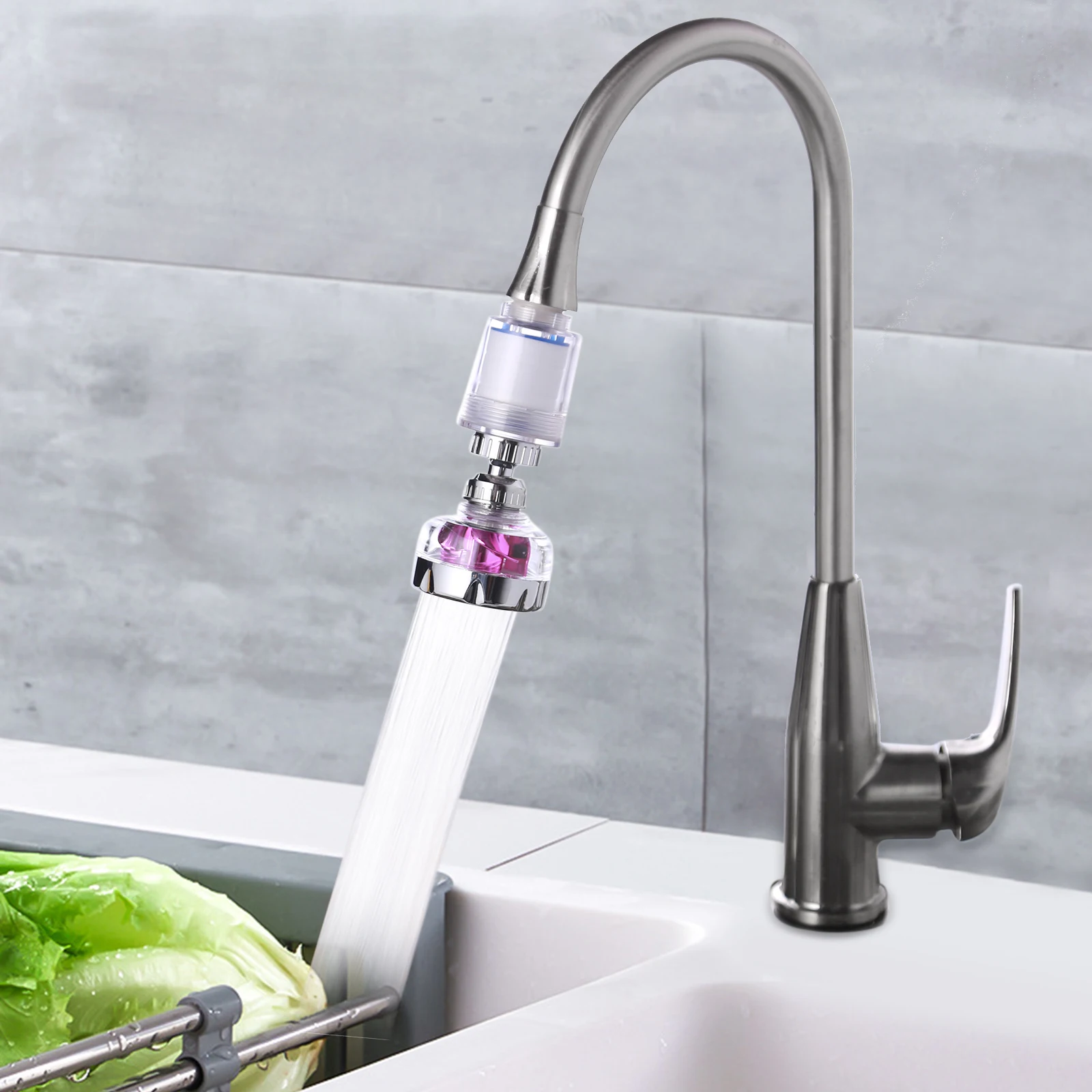 

Универсальный турбо-аэратор для кухонного смесителя, 3 режима