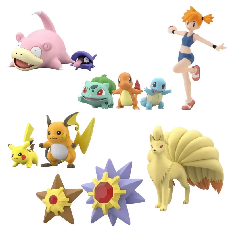 

Pokémon Pikachu Xiaoxia Gem Starfish Jenny Turtle PVC Hand Model New Arrival Vacation Children's Toys Comics Original Box