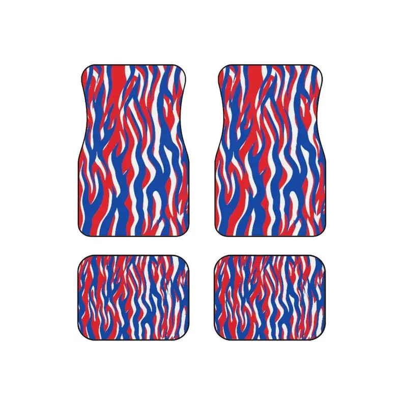 

Buffalo NY Zebra Print Red White Blue Sporty Car Mats (Set of 4)