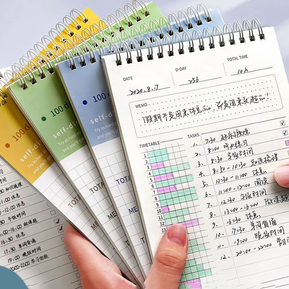 

Stationary Office Supplies Journal Book Students Spiral Notebook A5 Coil Notebook Schedule Book Weekly Planner Notebook