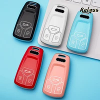tpu car key case protective cover for audi a6 a5 q7 s4 s5 a4 b9 a4l 4m tt tts tfsi rs 8s 8w key shell auto accessories