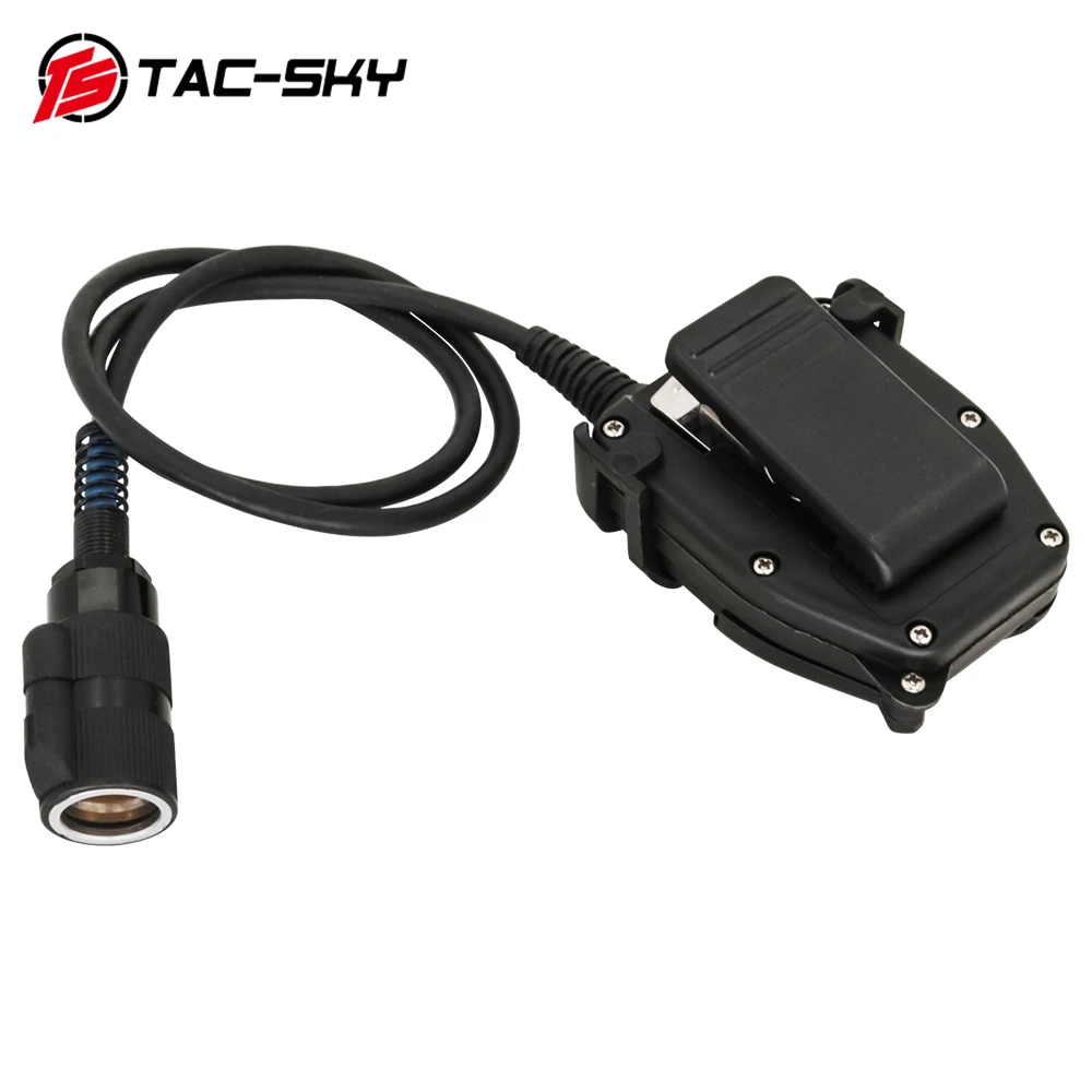 TS TAC-SKY Adapter Compatible with PELTOR/MSA Original Headset 6 Pin PTT for AN/PRC 152 152A148 Walkie Talkie