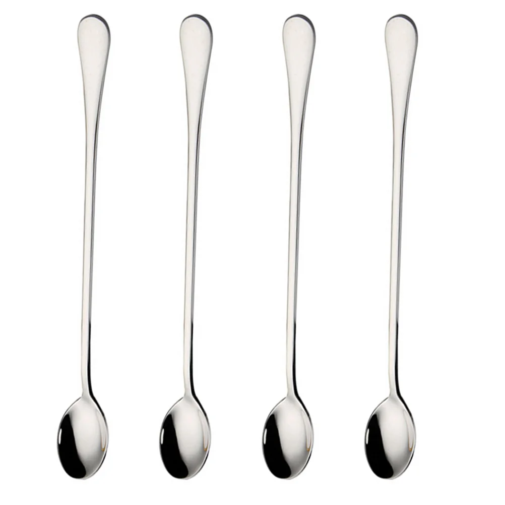 

4Pcs Stainless Steel Espresso Spoons Handle Coffee Spoons Dinner Serving Spoons for Sugar Dessert Mixing Appetizer