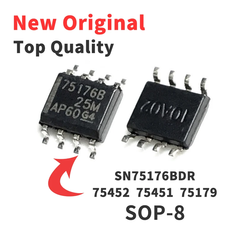 

10 шт. SN75176B SMD SOP8 75452 75451 75179 SN75176BDR чип IC совершенно новый оригинальный