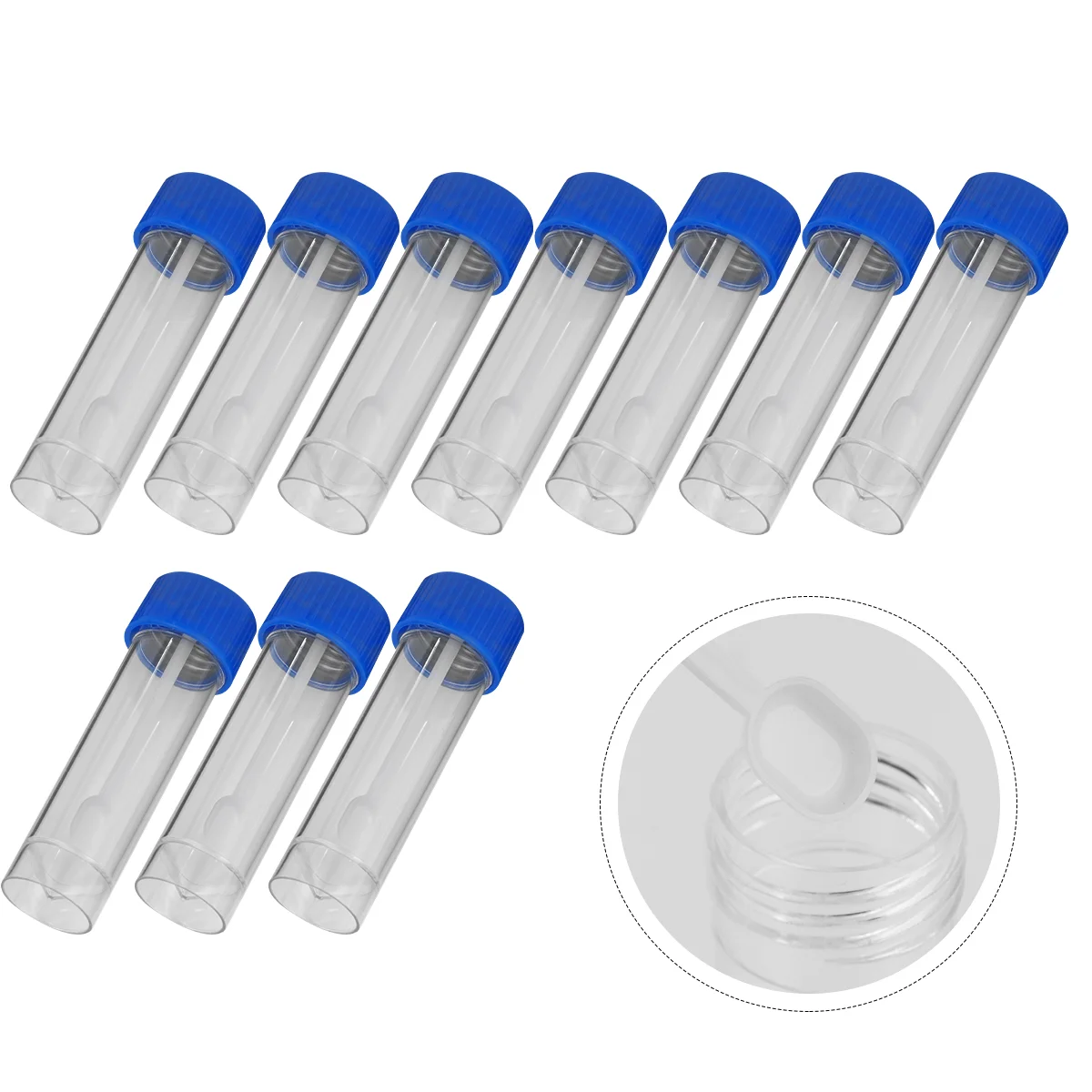 

10pcs Graduated Vial Tube with Screw Caps Small Test Sample Bottles Tubes Container with Lid Cup Container for Urine Specimen