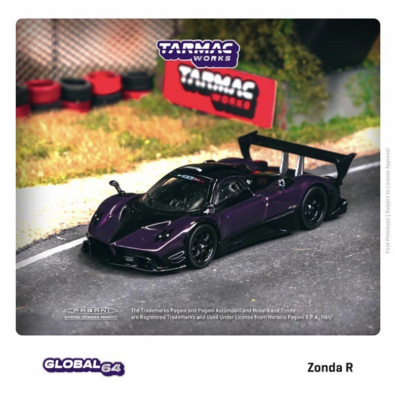 

TW в наличии 1:64 Zonda R Viola PSO фиолетовая коллекция моделей автомобилей, миниатюрные игрушки для машин Tarmac Works