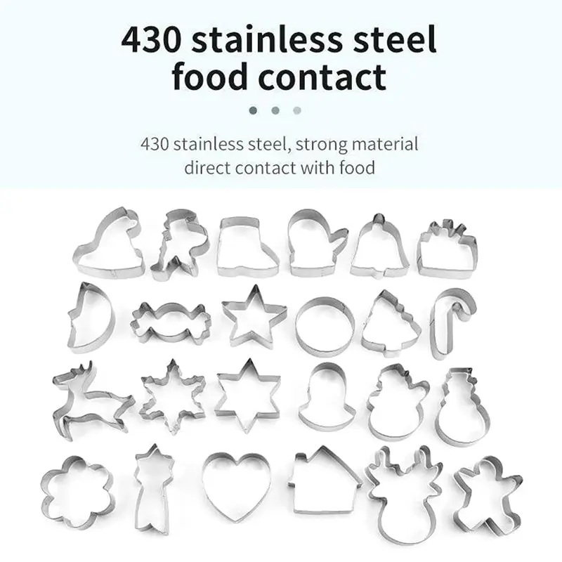 

1 Набор рождественских формочек для печенья, нержавеющая сталь, Санта-Клаус, имбирный хлеб, искусственные формы для украшения тортов