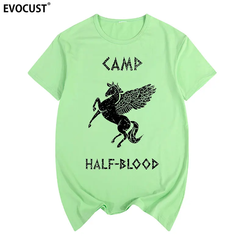 Летняя футболка Percy Jackson Camp Half Blood забавная летняя с длинным островом хлопковая