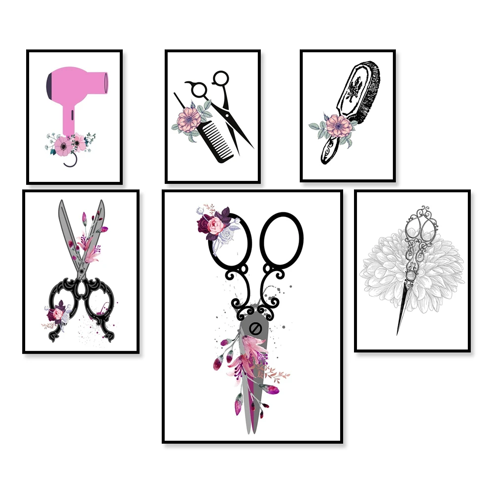 Декор парикмахерской настенное искусство настенные принты для возможность