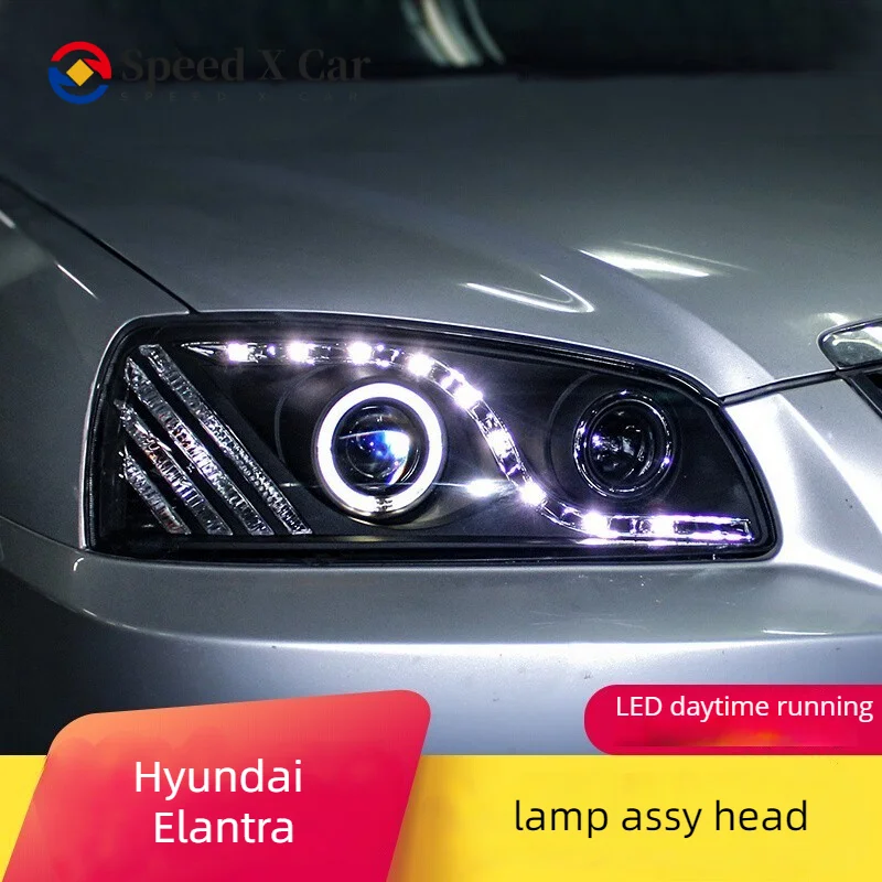 

Speed-x Suitable For Modern Elantra Headlight Assembly 04-08 Modified Led Tear Eye Angel Eye Lens Xenon Headlight